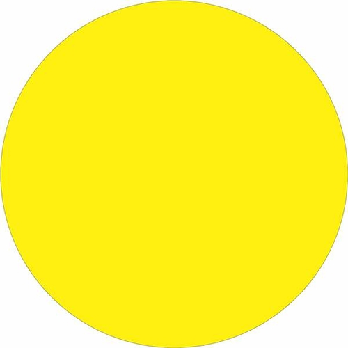 Tape Logic DL1389FY 1 in. Circle - Fluorescent Yellow Removable Labels