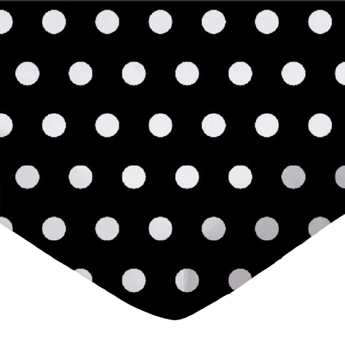 SheetWorld Fitted Cradle Sheet - 100% Cotton Woven - Polka Dots Black,