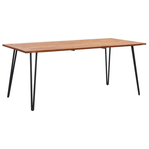 Garden Table with Hairpin Legs 70.9"x35.4"x29.5" Solid Acacia Wood