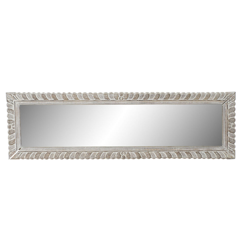 Wall mirror DKD Home Decor 8424001849895 White Natural Crystal Mango