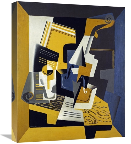 22 in. A Violin & Glass Art Print - Juan Gris