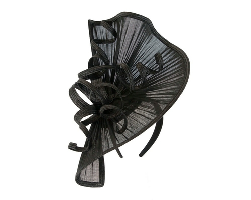 Large black jinsin racing fascinator