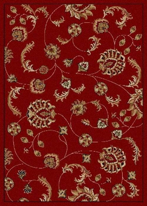 Radici 1835-2011-RED Como Rectangular Red Transitional Italy Area Rug-