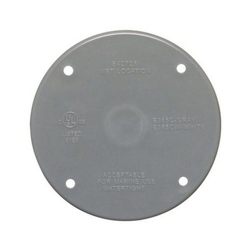 Sigma Electric 14170 Gray Round Blank Box Cover