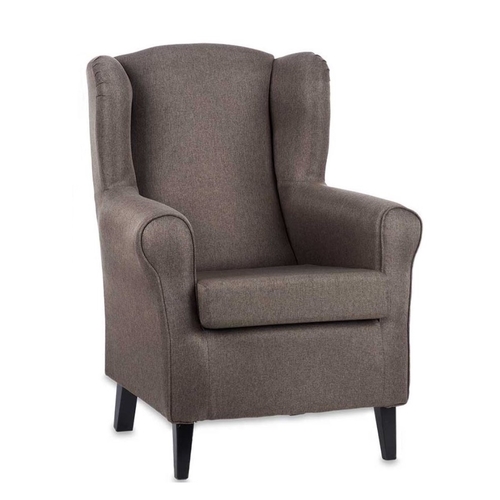 Armchair Sade Brown Polyester Pine (65 x 101 x 75 cm)