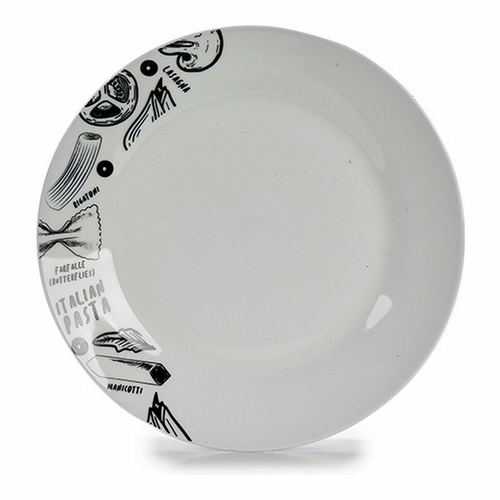 Flat plate Ø 24,5 cm Porcelain 24 x 2,6 x 24 cm