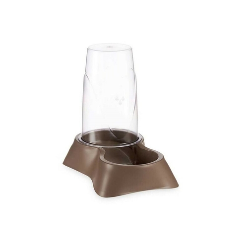 Pet feeding dish 12,5 x 18 x 19 cm Beige Transparent Plastic 650 ml