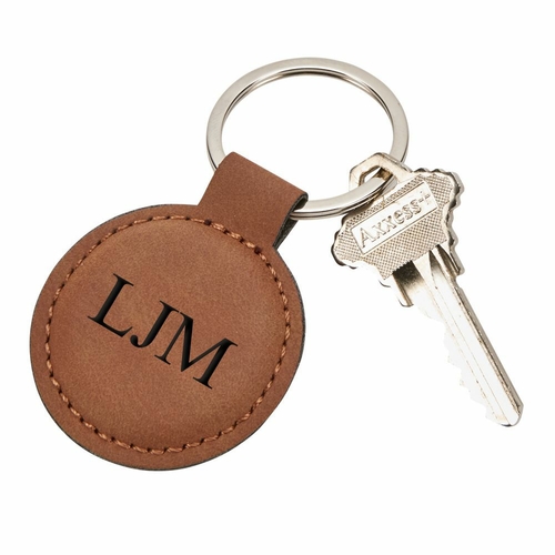 Creative Gifts International 002760 Leatherette Round Key Chain, C