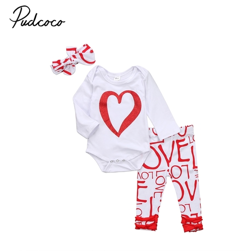 2018 Newborn Infant Baby Kids Girls Bodysuit+Long