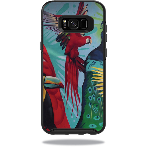 MightySkins OTSSGS8PL-parrot paradise Skin for Otterbox Symmetry Samsu