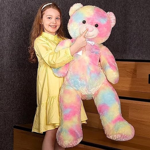 Very Soft Lovable Fluffy Spongy Huggable Cute Teddy Bear Multicolor