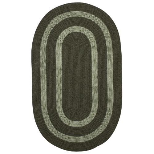 Colonial Mills Rug GW63R024X072 2 x 6 ft. Graywood Braided Rug Moss G