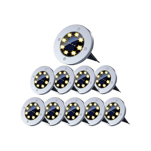 10 Pcs 8Led Solar Underground Light