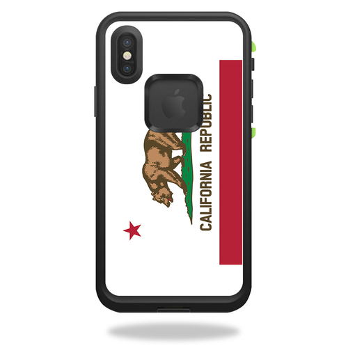 MightySkins LIFIPX-california flag Skin for Lifeproof Fre iPhone X - C