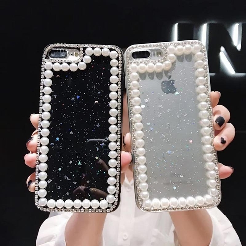 Luxury Pearl Diamond Studded Glitter Phone Case