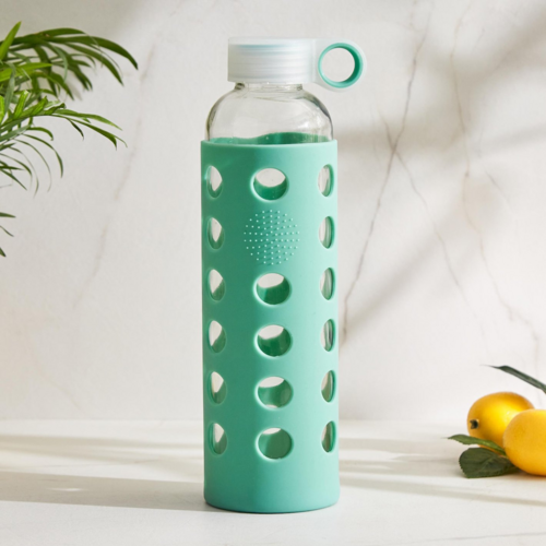 Glass Water Bottle with Pouch
