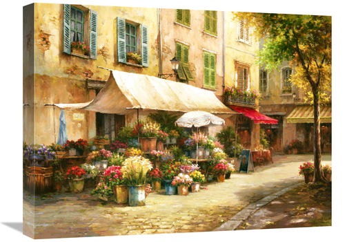 Global Gallery GCS-135764-1824-142 18 x 24 in. The Flower Market Art P