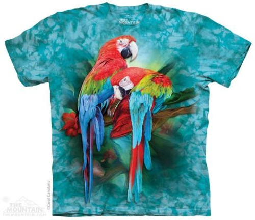 Mountain 1040915 Macaw Mates Adult T-Shirt, Teal - 3XL