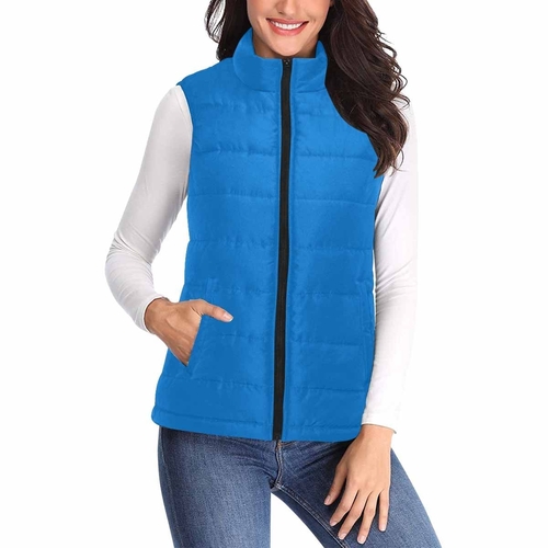 Womens Puffer Vest Jacket / Blue Grotto