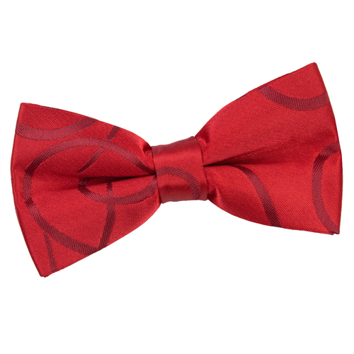 Scroll Pre-Tied Bow Tie - Burgundy