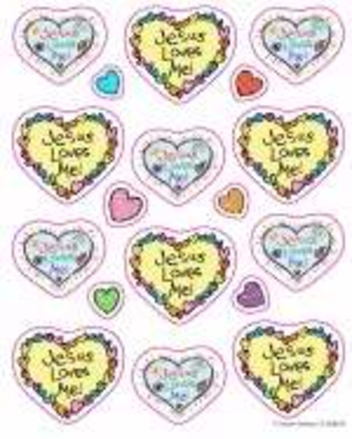 Carson-Dellosa Publishing 12075X Sticker Jesus Loves Me, Shape