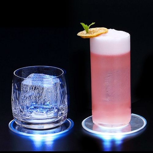 Ultra Thin LED Light Coaster Cocktail Flash Base