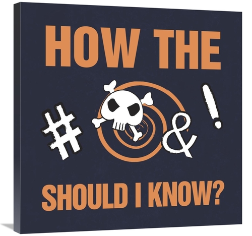 Global Gallery GCS-382224-3030-142 30 x 30 in. Grawlix - How Should I 