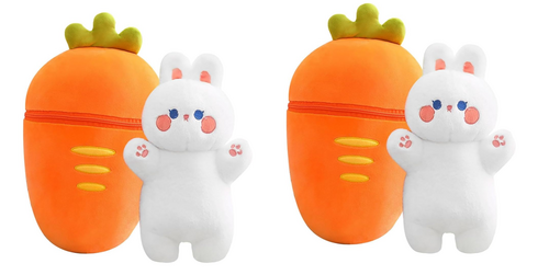 Huggable Carrot Rabbit Soft Toy Pack of 2