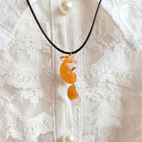 Sleeping Fox Necklace