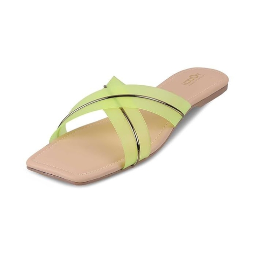 Women's Flats - Stylish Ladies Chappal with Transparent Straps Upper,