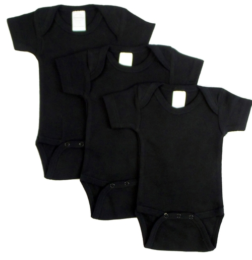 Bambini 0010BL3-M Short Sleeve - Black, Medium - Pack of 3