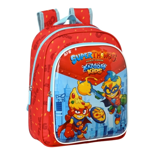 School Bag SuperThings Kazoom kids Red Light Blue (27 x 33 x 10 cm)