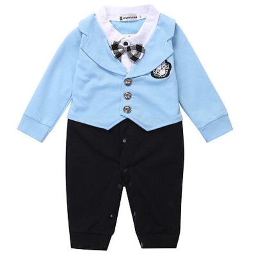 New Infant Baby Boy Gentleman Romper Jumpsuit