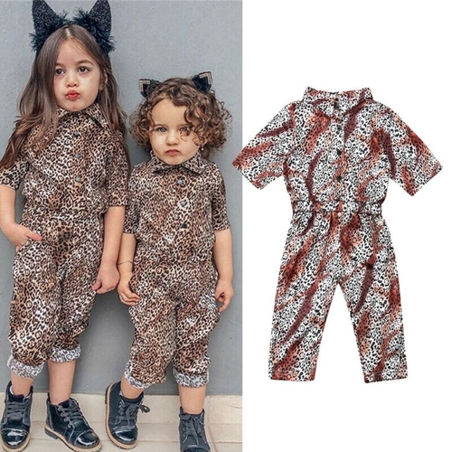 Child Baby Girl Leopard Romper Fashion Summer Kids