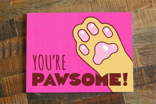 Cat Card "You're Pawsome!"