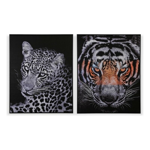 Painting Versa Tiger With frame Canvas polystyrene MDF Wood (3,5 x 100