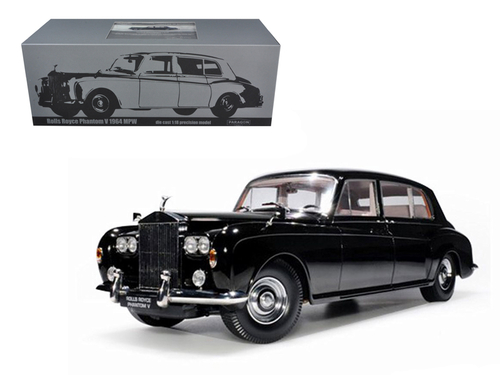 1964 Rolls Royce Phantom V MPW Black 1/18 Diecast Model Car by Paragon