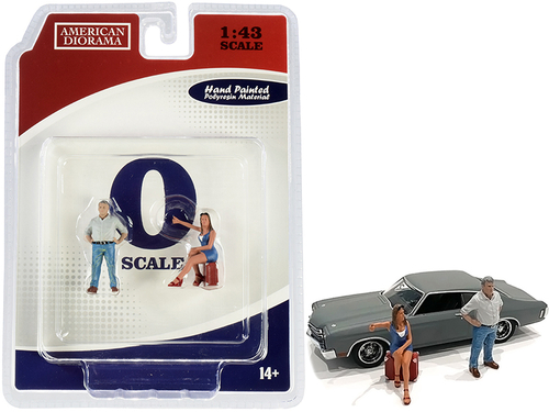 70s Style Two Figurines Set III for 1/43 Scale Models by American