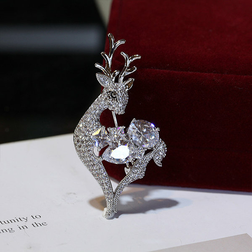 Crystalline Deer Brooch