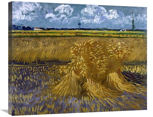 Global Gallery GCS-281328-30-142 30 in. Wheat Field with Sheaves Art P