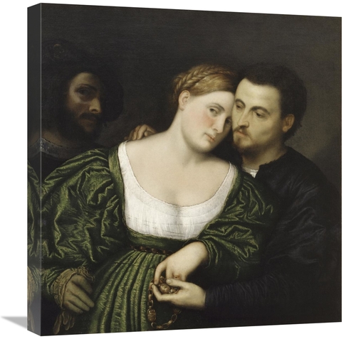 Global Gallery GCS-281746-22-142 22 in. The Venetian Lovers Art Print 