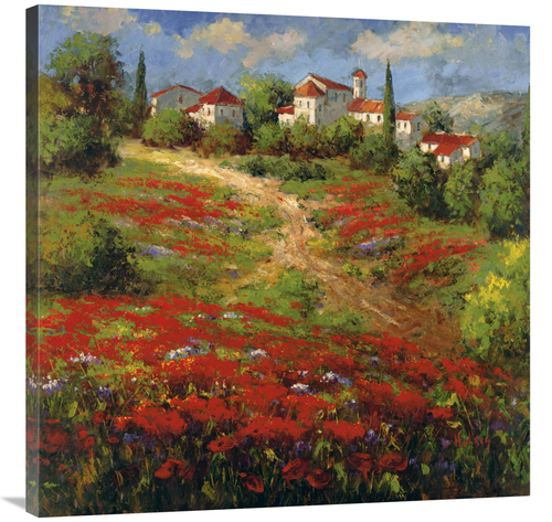 Global Gallery GCS-128425-3636-142 36 x 36 in. Country VIllage II Art 