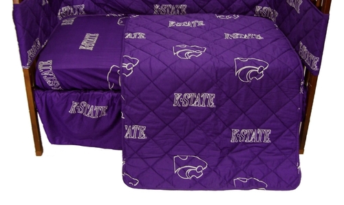 College Covers KSUCSFSPR Kansas State Wildcats Baby Crib Fitted Sheet 