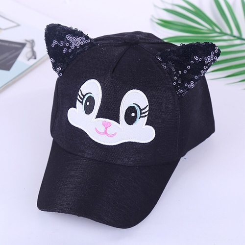 Cute Girls Baseball Caps Sequin Summer Breathable