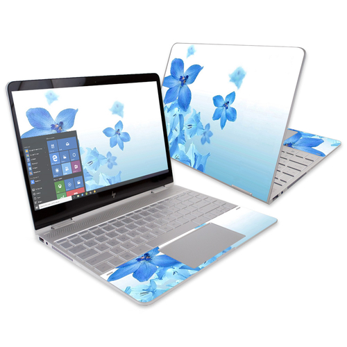 MightySkins HPS360CO13-Blue Flowers Skin for HP Spectre X360 Convertib