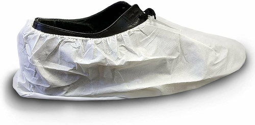 Disposable Shoe Covers Pack of 50 White Microporous Boot Covers 15"