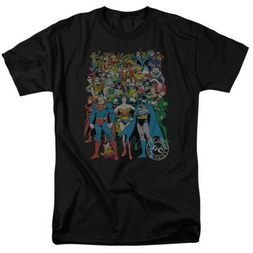 Trevco Dc-Original Universe - Short Sleeve Adult 18-1 Tee - Black- Sma