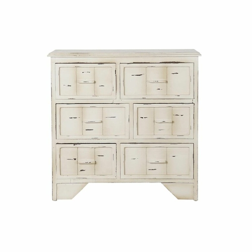 Chest of drawers DKD Home Decor White Multicolour Wood Metal MDF Wood