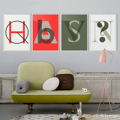 Abstract Minimalist Letter Wall Art Picture Print