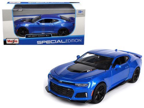 2017 Chevrolet Camaro ZL1 Blue Metallic 1/24 Diecast Model Car by